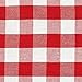 DII Checkered Tabletop Collection 100% Cotton, Machine Washable, Napkin Set, 20x20, Red, 6 Piece
