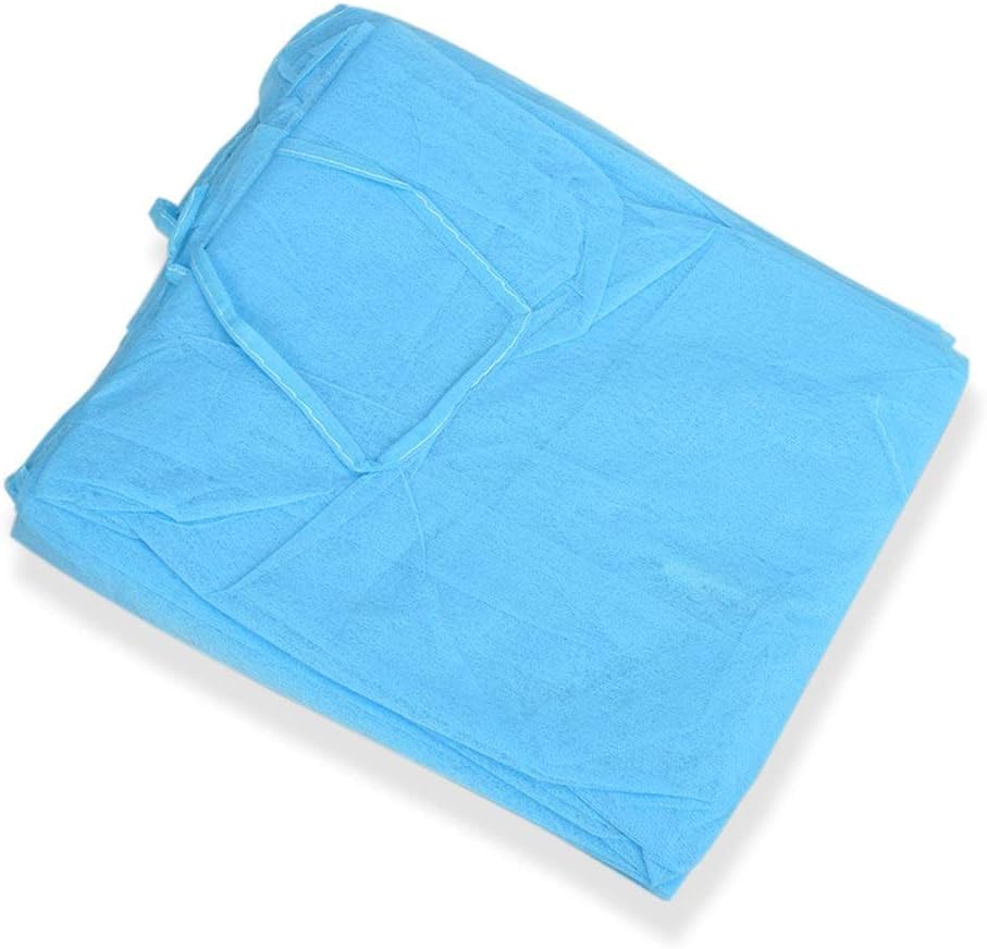Disposable Surgical Gown Thin and Light Dust Blue Clothes One-time Aprons Medical Clothing Cleanroom Garment - Blue