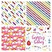 WRAPAHOLIC Birthday Wrapping Paper Roll - Rainbow Clouds with Cut Lines for baby shower - 4 Rolls - 30 inch X 120 inch Per Roll
