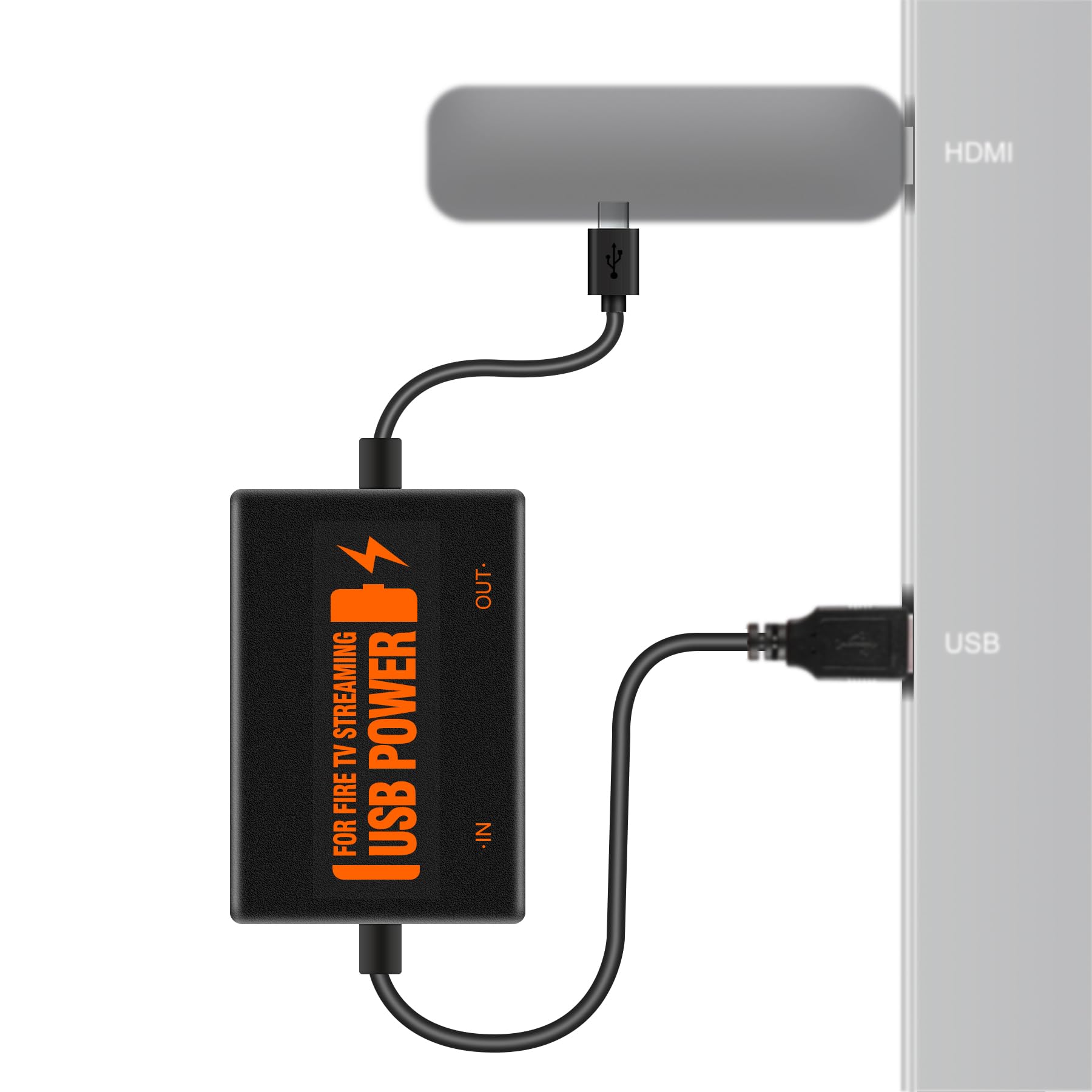 Photo 1 of Fire Stick Power Adapter, USB Power Cable for Fire TV Stick, Powers Streaming TV Sticks Directly from TV's USB Port, 5V/2.1A for FireStick 2/3/4K/4K Max/Lite, Eliminates the Need for AC Adapter