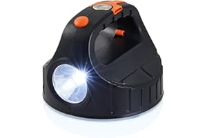 ZKEEZM LED Camping Lantern Rechargeable, Portable Hanging Camping Lights Flashlight, Spotlight 4 Light Modes, Power Bank, Battery Powered USB for Power Outages Hurricane Emergency, Hiking, Outdoor, Home