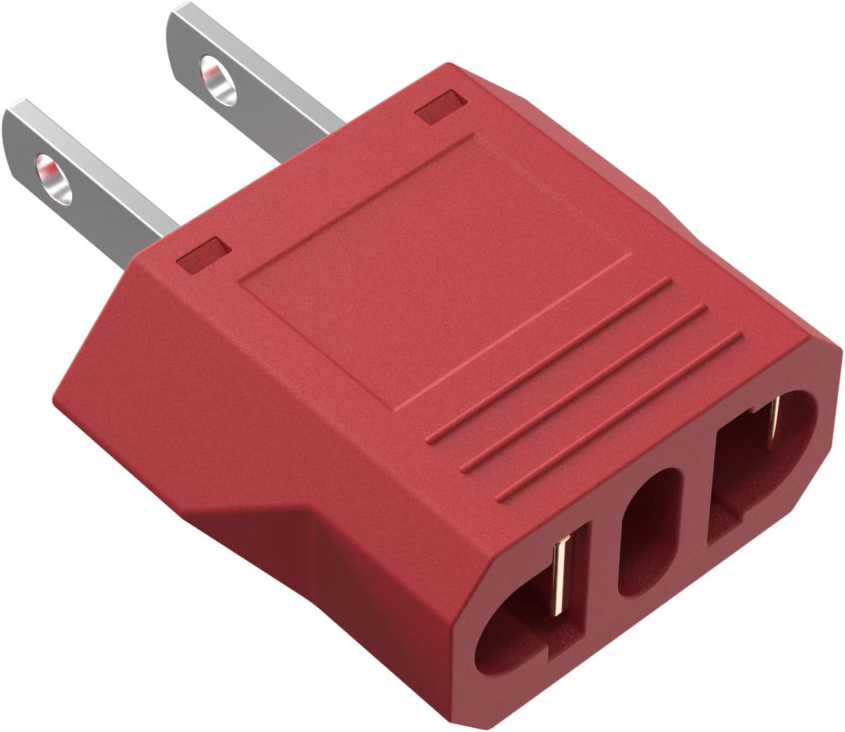 European to US Plug Adapter, Australia China Italy Switzerland Europe To US Plug Adapter, Best Simple Easy To Use Fireproof Safe US Travel Adapter, EU To US Plug Adapter, Outlet Adapter Europe To USA.: Home Audio & Theater