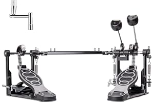 Vaisoeny Bass Drum Pedal，Double Bass Drum Pedal，Double Chain Drum Kick Pedal Suitable for Electric Drum Set or Acoustic Drum Kit.