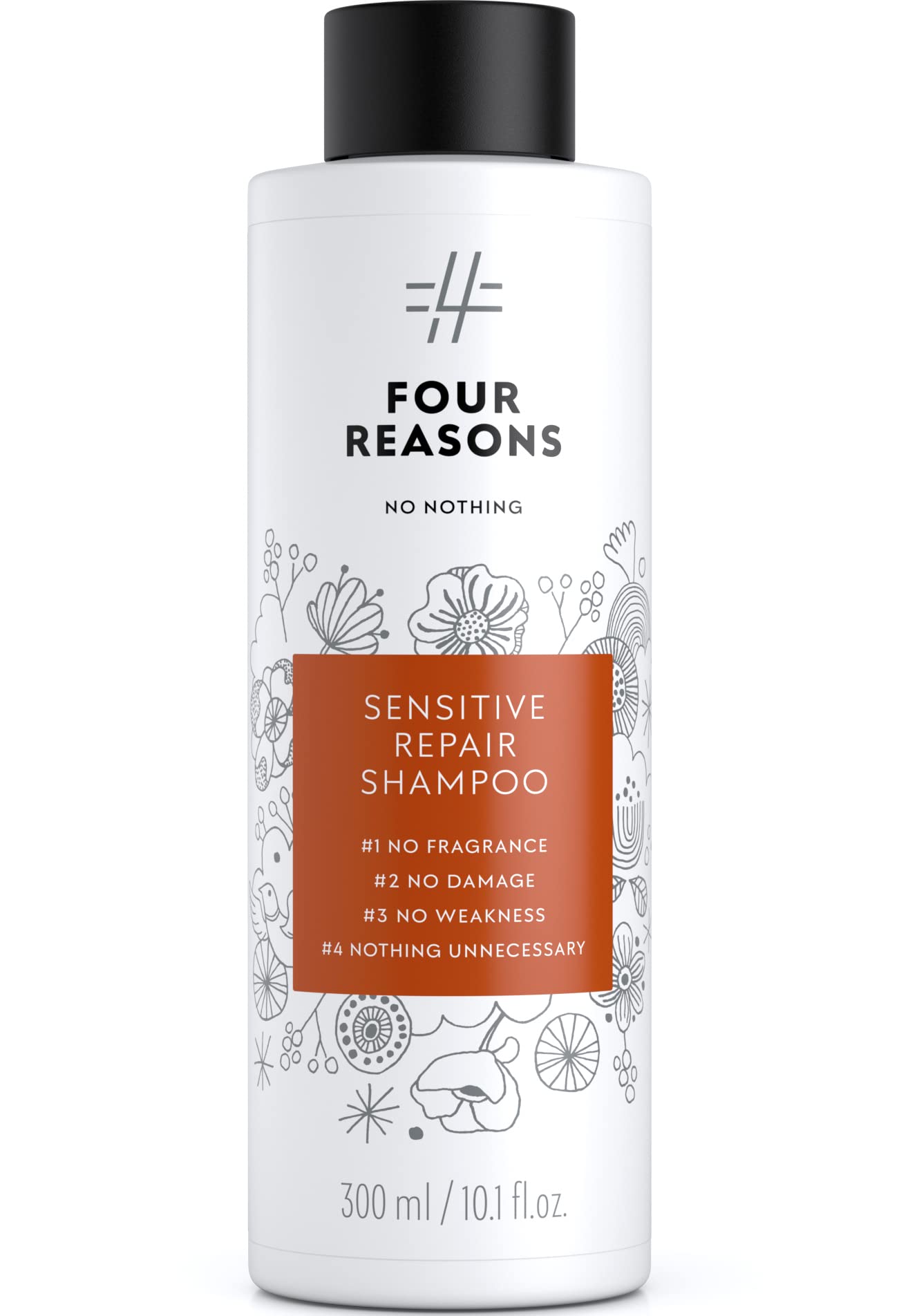 No Nothing Repair Shampoo – Fragrance Free Shampoo for Damaged Hair – Hypoallergenic Shampoo for Sensitive Scalp & Dry Hair – Vegan, Paraben Free Hair Repair, 300 ml — image 1