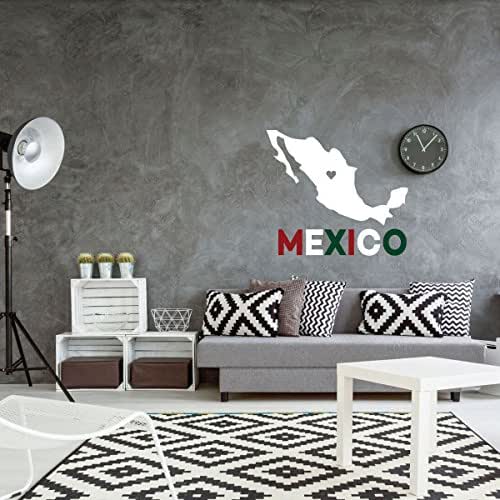 Mexico Wall Decal Mexican Map Vinyl Decor For Bedroom
