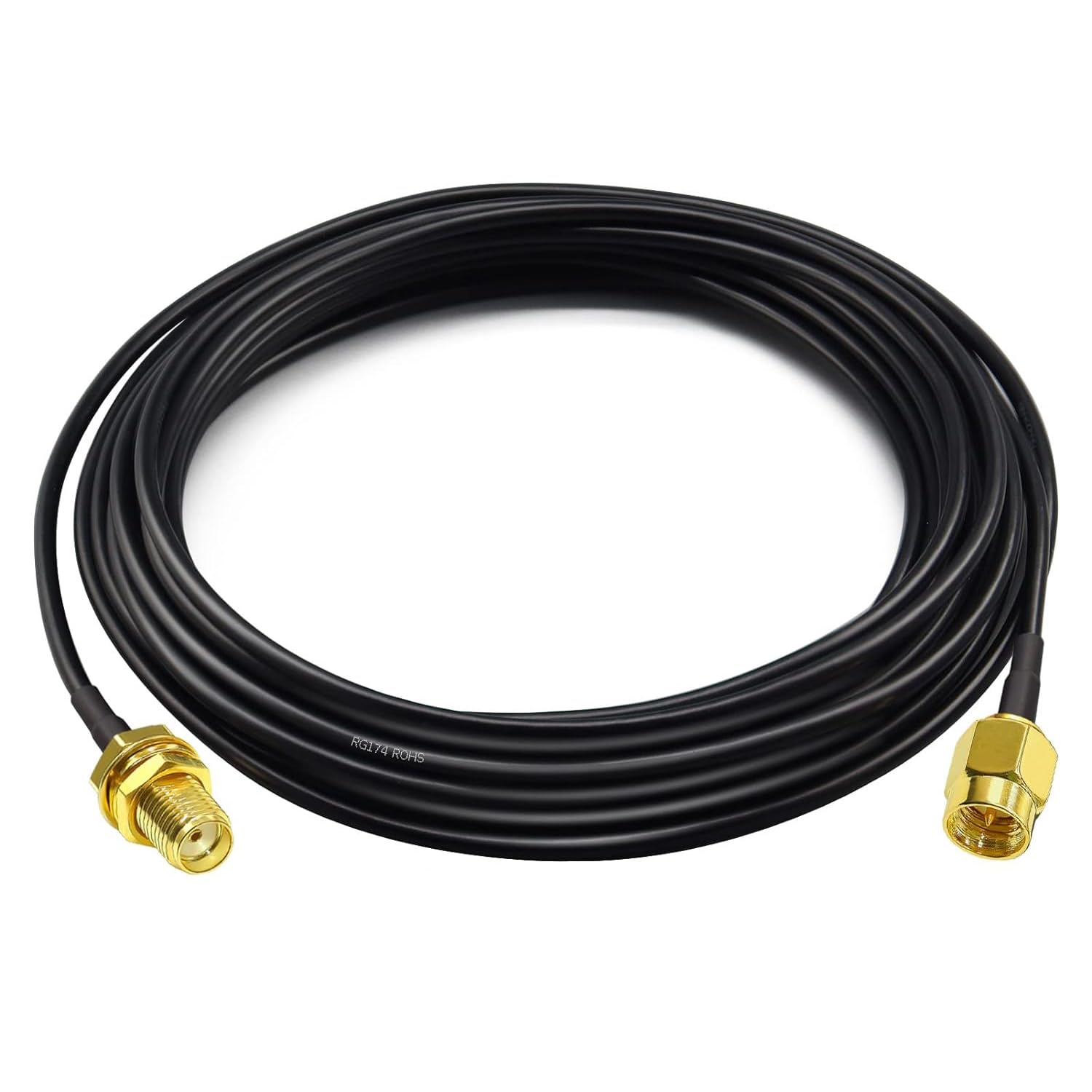 HiAoey 3m RG174 Coaxial SMA Male to SMA Female Cable (2 Pack) for RTL-SDR, ADS-B, WiFi, 4G LTE & More