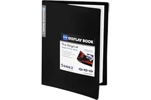 Sooez 30-Pocket Binder with Plastic Sleeves 9x12 (Black), Heavy Duty Art Portfolio Folder with Clear Sheet Protectors, Display 60 Pages, Presentation Book for Artwork, Document Organizer Binder