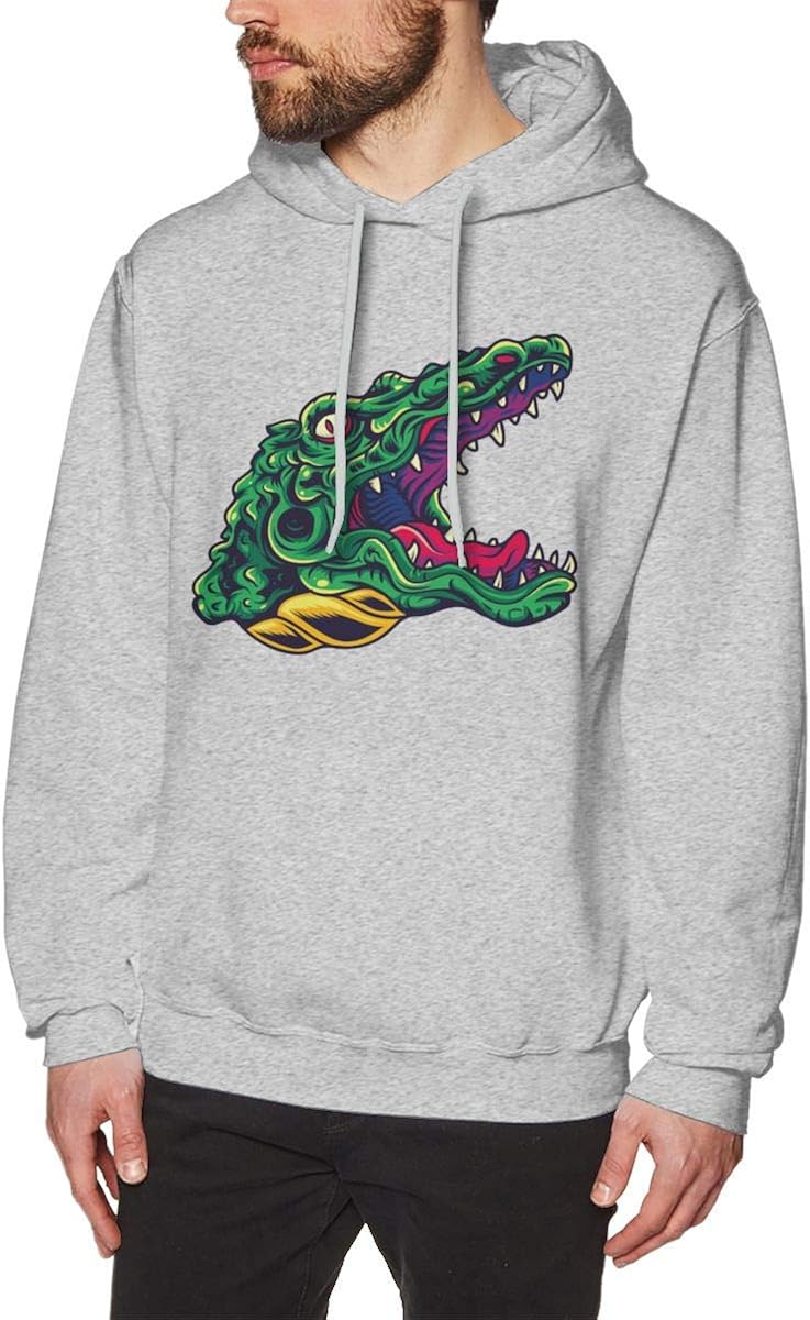 X-JUSEN Men&rsquo;s Alligator Hoodies Sweatshirt Pullover Sweater, Super Soft