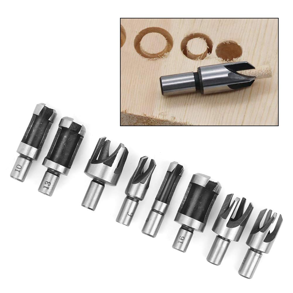 8Pcs Wood Plug Cutter Set Tapered Claw Drill Bit Plug Cutters for Wood Chamfer Wood Cutter Bench Drill and Electric Drill - Image 4
