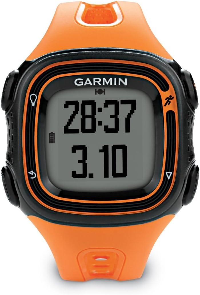 Garmin Forerunner 10 GPS Reloj (Certificado Reformado), Color Negro/Naranja