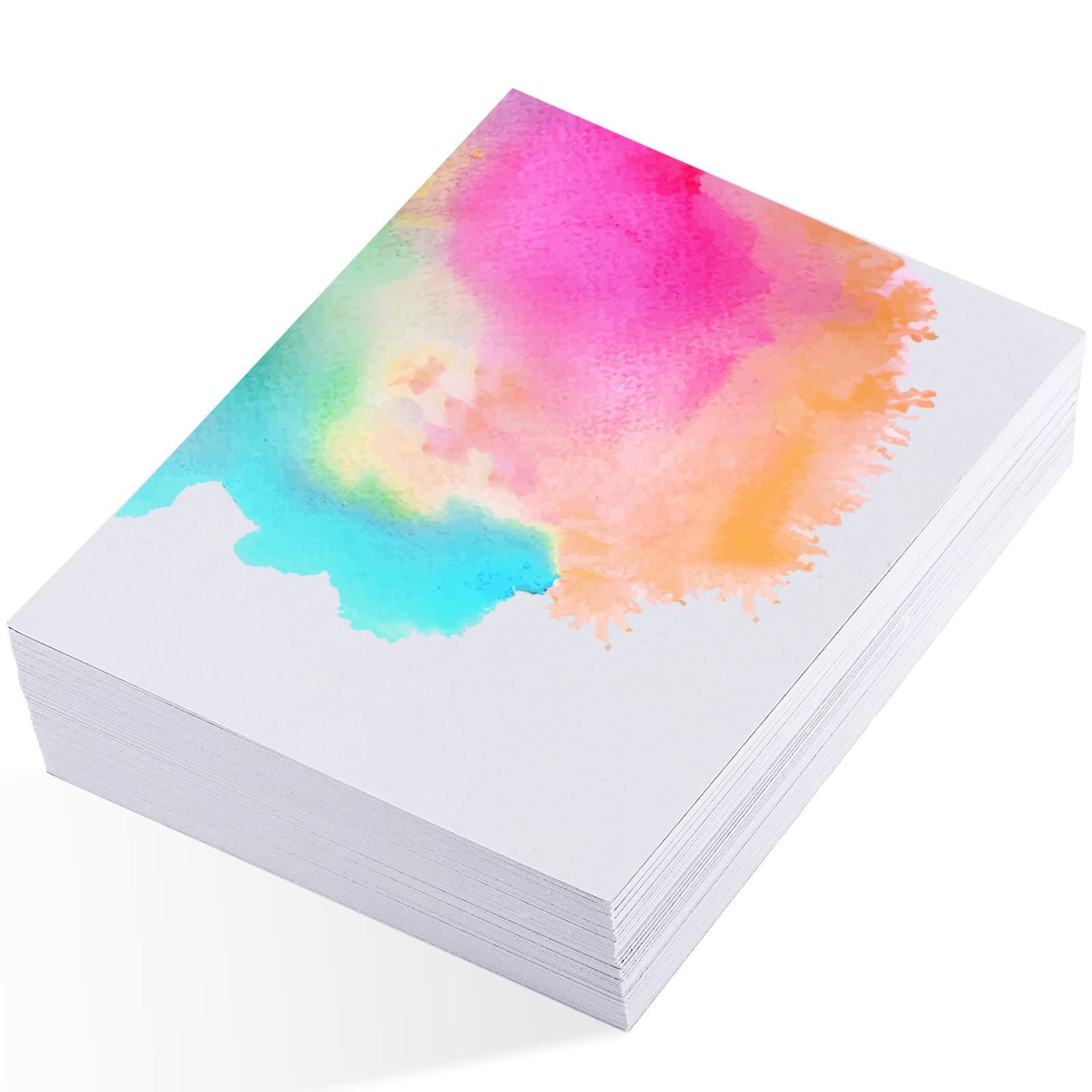 A4 Watercolour Paper Bulk 60 Sheets, 140lb/300GSM Cotton Cold Press Water Colour Paper Block for Students Adults Artists Drawing Painting, White