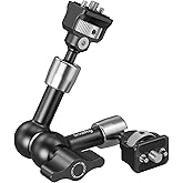 SMALLRIG 7'' Magic Arm with 1/4"-20 Screws & Spring-Loaded Pins, 1.5kg Load Capacity, 360° Dual Ball Head, Non-Slip Design for Cameras/Lights/Monitors/Mics/Phones – 5308
