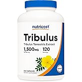 Nutricost Tribulus Terrestris Extract 1500mg, 240 Capsules - 45% Saponins, 120 Servings, Non-GMO, Gluten Free
