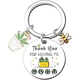 VMHEFAV Teacher Appreciation Gifts for Women Meaningful End of Year Teacher Keychain Gifts for Daycare Kindergarten Preschool Teachers Mentor Teachers Day Gift Idea-Thank You for Helping Me Grow