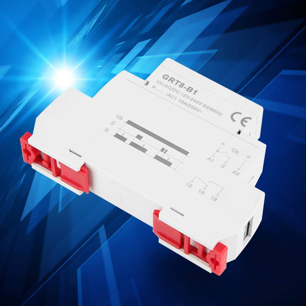 Mini Power Off Delay Time Relay 35mm DIN Rail Single Function Time Off Delay Relay AC/DC 12V