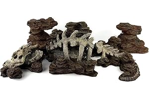 Allcolor Fish Tank Decor Rocks.Aquarium Decoration Model.Easy Superior Aquascape (Wilderness Keel)