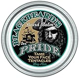 BlackBeard's Pride Beard & Mustache Balm, Bold Bay Rum Scent, Leave-in Hair and Skin Conditioner, 12 All Natural Pure Botanicals, Butters, and Essential Oils.
