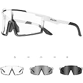 SCVCN Photochromic Cycling Glasses Sports Sunglasses for Men Women Mountain MTB Glasses UV Protection Driving Running S121