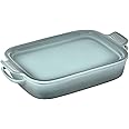 Le Creuset Stoneware Rectangular Dish with Platter Lid, 14 3/4" X 9", Sea Salt