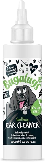 BUGALUGS Ear Cleaner for Dogs & Cats - Non-Toxic Formula with Easy Applicator