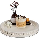 Eikovia Round Decorative Tray for Coffee Table Decor, Concrete Round Tray for Home Decoration, Table Centerpiece Coffee Table