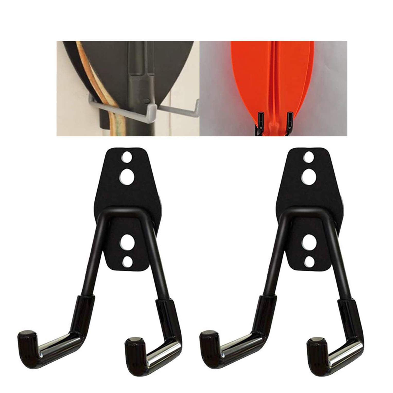 Kayak Oars Holds Rack, Paddle Mount Hanger, Wall Mounts for Oar Hangers, Perfect for Display & Storage, Garage, Dock or Shed, NO Paddle - 2-Pcs