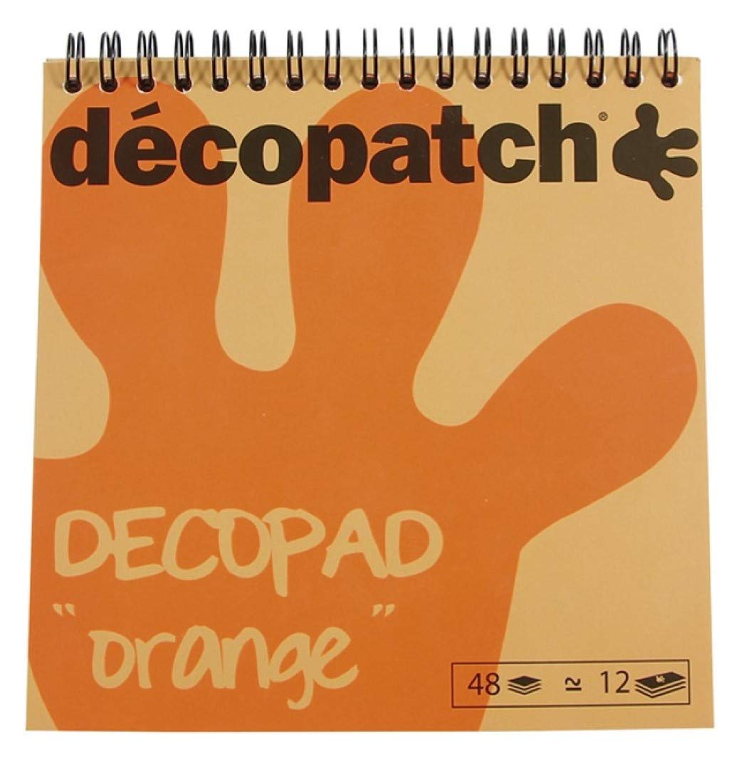 décopatch BLOC01O Decopad - Orange Papers, 1x15x16cm