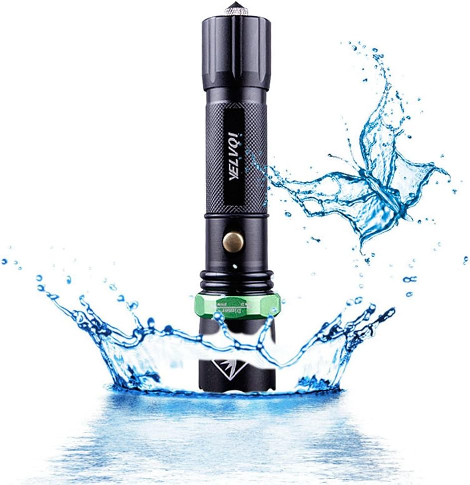 Niubity Yelvqi LED Camping Lantern Tactical Flashlights 1100 High Lumen Convenirnt Bicycle Frame Zoomable Water-Resistant Handheld Emergency Flashlights