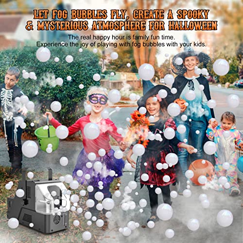 Bubble Fog Machine, 450W Bubble Fogger Machine, 5000+ White Fog Bubbles
