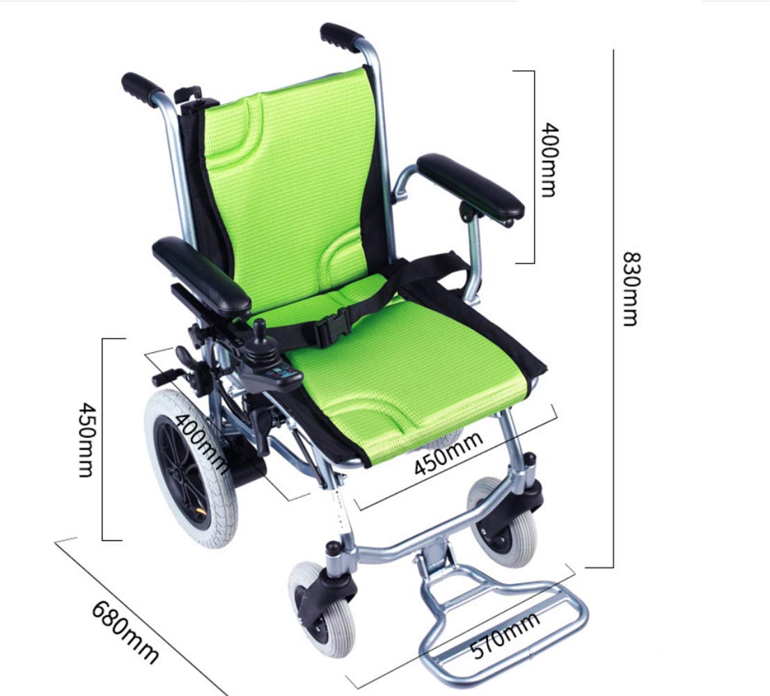 YOLANDEK The lightest & Most Compact Powered Wheelchair in The World Ultra Portable Folding