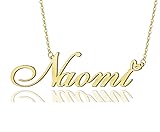 Naomi Heart Name Necklace 18k Gold Plated Stainless