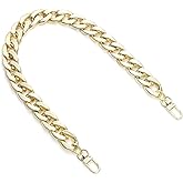 AUMEY 18 inch Oval Acrylic Chain and Clear Hand Bag Chain Set with Buckles