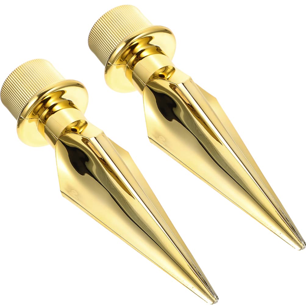 Gadpiparty Outdoor Decor 2pcs Flag Pole Topper Flag Pole End Cap Decorated Flag Pole Topper Finial Flagpole National Flag Head Replacement for Outdoor Indoor Adornos Navideños Para Exterior