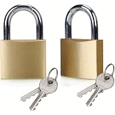 ABRAFOX Lock Solid Brass Keyed Different Padlock-（1-9/16 inch 40mm 2pack