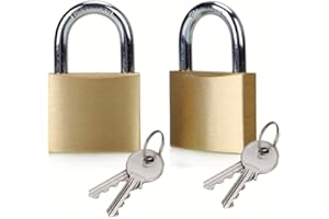 ABRA FOX ABRAFOX Lock Solid Brass Keyed Different Padlock-（1-9/16 inch 40mm 2pack