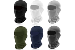 HOINY 6 Pack Ski Mask Balaclava for Men Women, Lightweight UV Protection, Summer Full Face Cover Outdoor Motorcycle