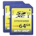 INLAND 64GB Class 10 SDXC Flash Memory Card Full Size SD Chip USH-I U1 Trail Camera by Micro Center (2 Pack)