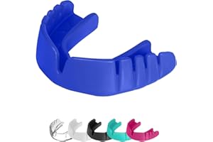 OPRO Snap-Fit Instant Level Mouth Guard – Quick Protection Mouthguard for Lacrosse, jiu Jitsu, Rugby, MMA, Boxing, Wrestling, UFC, & Football Mouthpiece – Includes Mouth Guard Case (Adult, Blue)