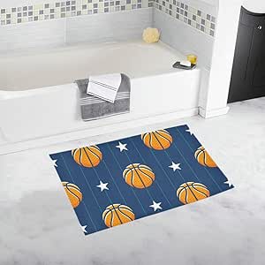 Baloncesto Deporte Patrón sin Costuras Personalizado Alfombra de baño