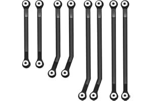 Zolikar High Clearance Chassis Links Set Heavy Weighted Linkage 26g for 1/18 TRX4M K10 Upgrades RC Crawler Car Parts, Black