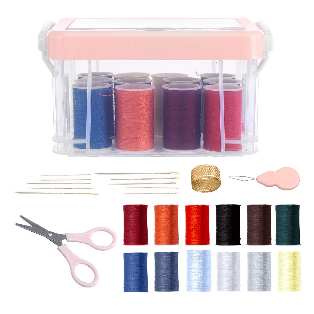 MINISO 12Color Needlework Box Set Tailoring Sewing Kit with All
