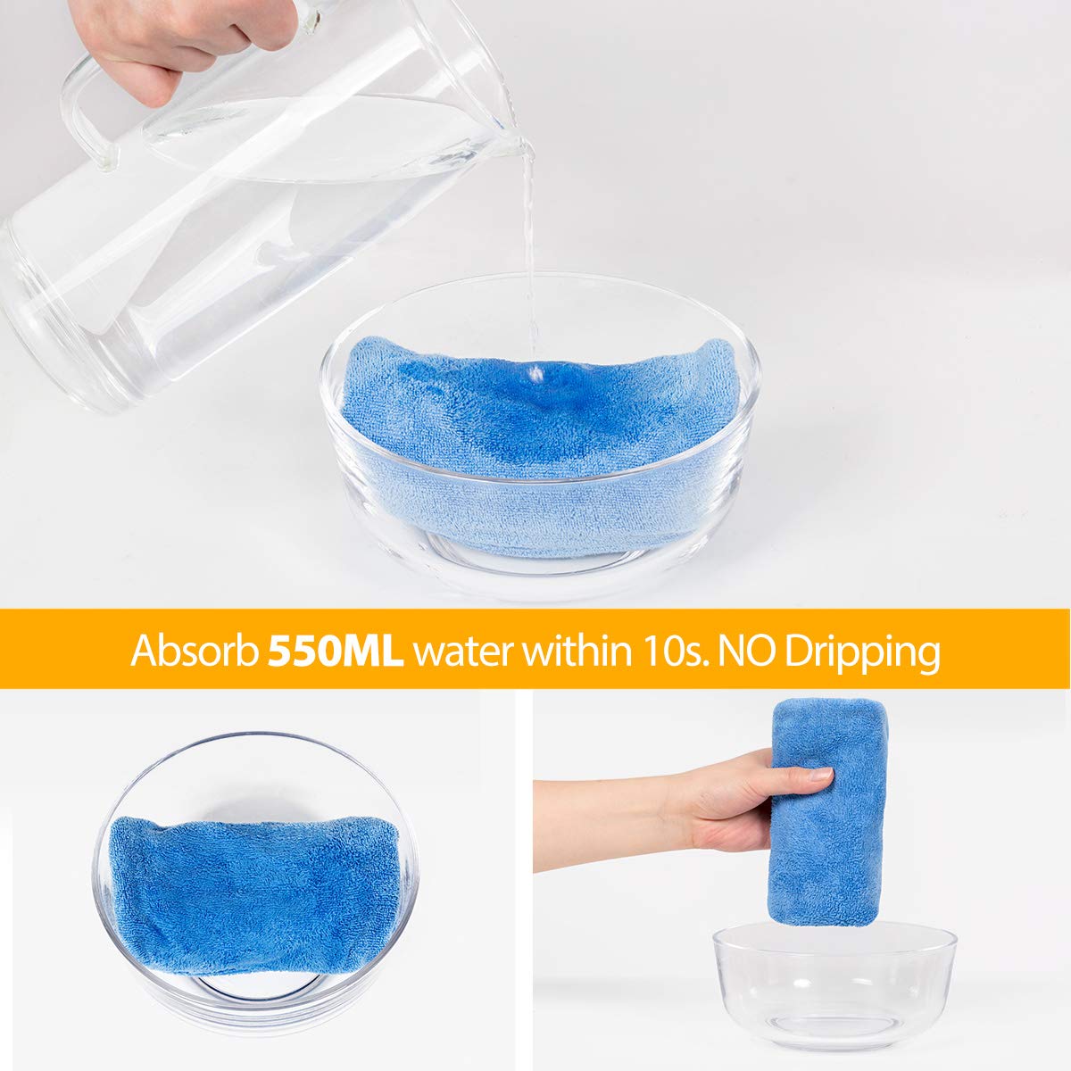 Lovife Microfiber Hair Towel Wrap 2 Pack Quick Drying Towels Hair Drying Turban Towel with Button Absorbent Cap for Long & Curly Hair Anti-Frizz