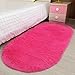 YOH Super Soft Area Rugs Silky Smooth Bedroom Mats for Living Room Kids Room Multicolor Optional Home Decor Carpets 2.6’x5.3’ (Rose Red)