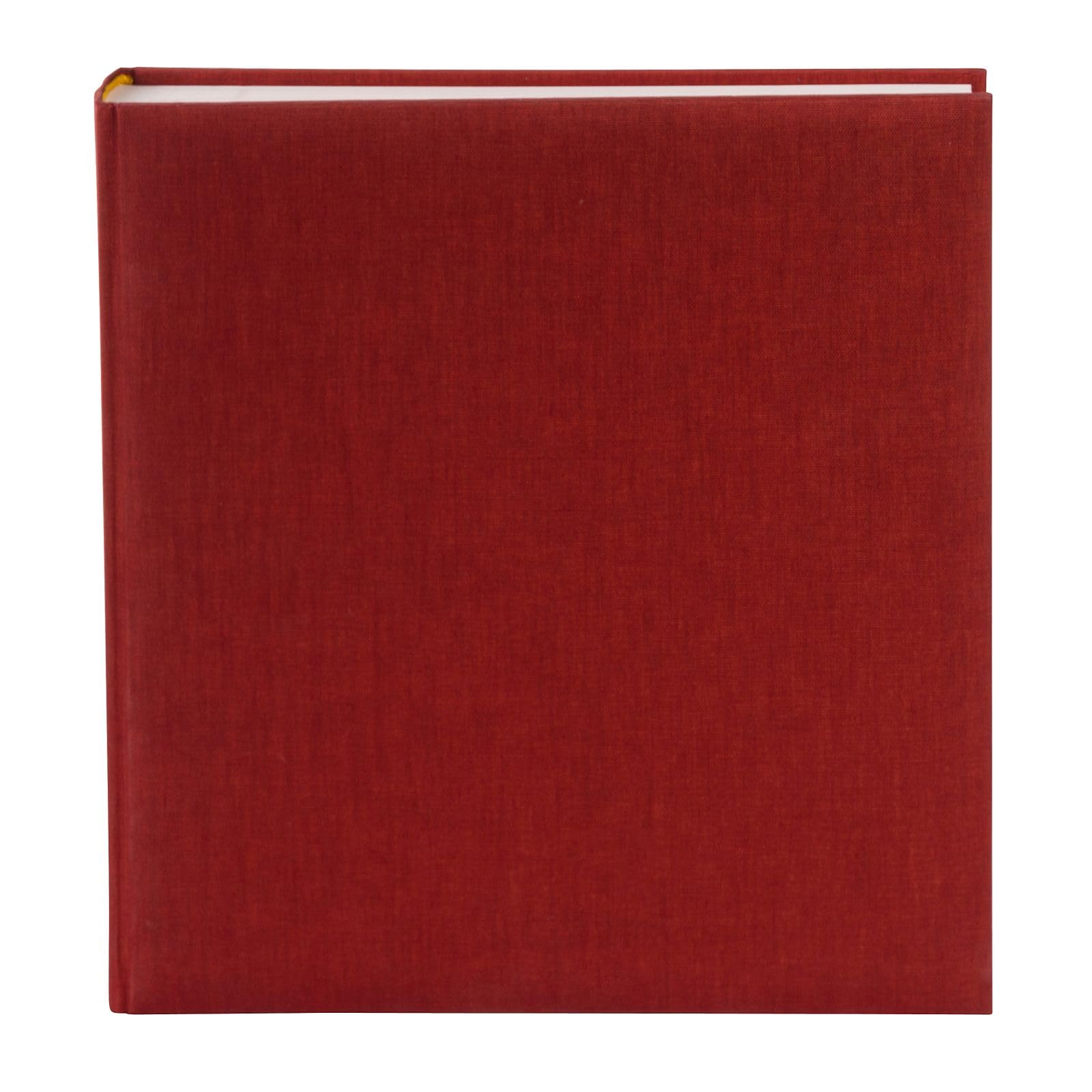 Goldbuch Summertime 27 707 Photo Album Red with 60 White Pages, Jumbo Photo Book with Linen Cover and Glassine, Photo Album for Gluing up to 336 Pictures, Memory Album 30 x 31 cm, Bookbound