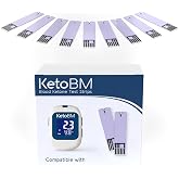 KetoBM Blood Ketone Test Strips for Dual Bluetooth Ketone &amp; Glucose Meter, 50pk