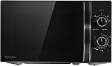 Toshiba Black Mirror Front Microwave 20L 700W 5 Power Levels UK 35min