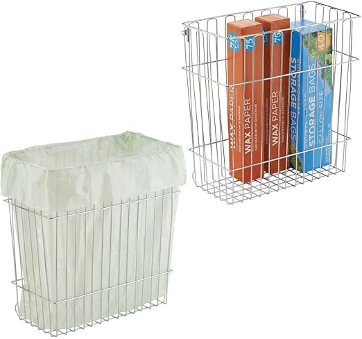 Amazon Com Mdesign Metal Wall Mount Kitchen Storage Organizer