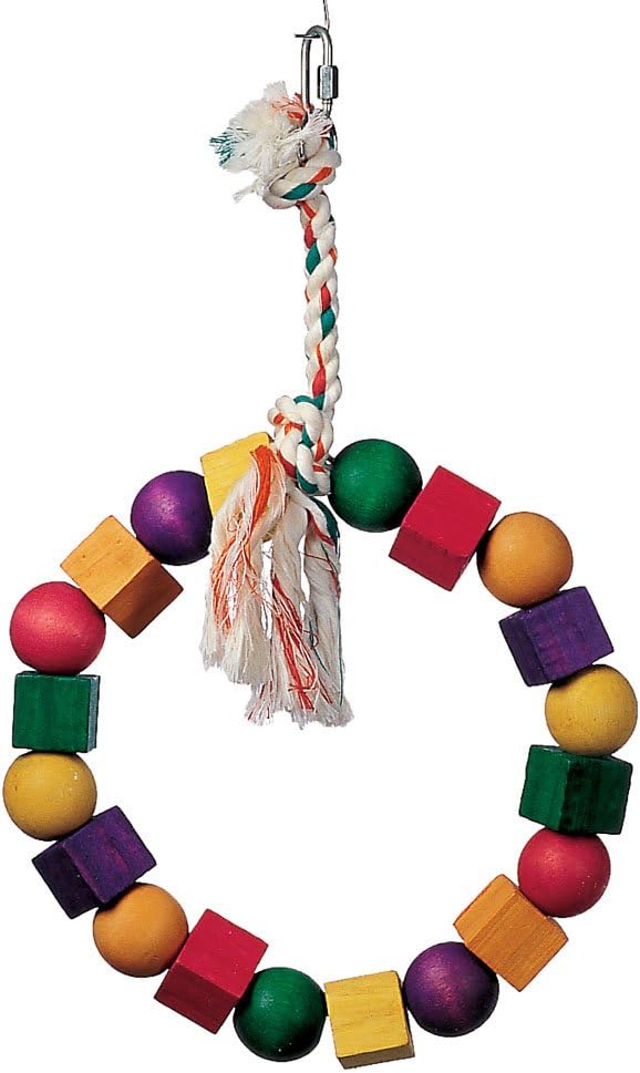 Junglewood Large Bead & Block Ring, 9 1/2 Inch Diameter