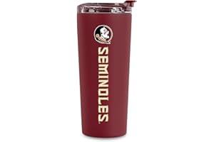 Rico Industries NCAA 24oz Stainless Steel Tumbler with Lid and Dual Functioning Lid (Sip or Use Straw)