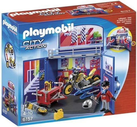 playmobil garage moto